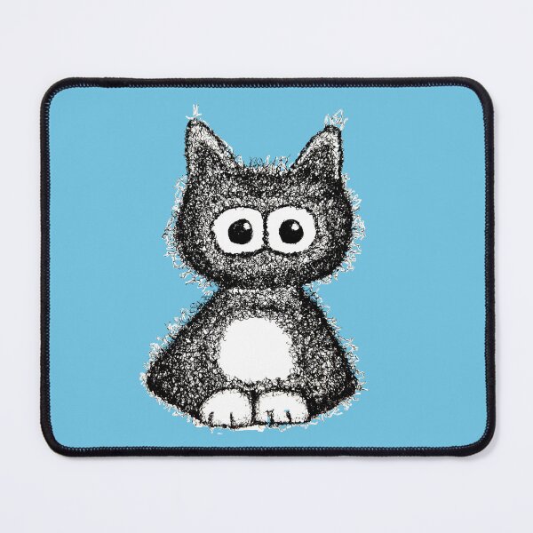 Item preview, Black Whimsical Black Cat with Cute Eyes designed and sold by The Quaint and Quirky.