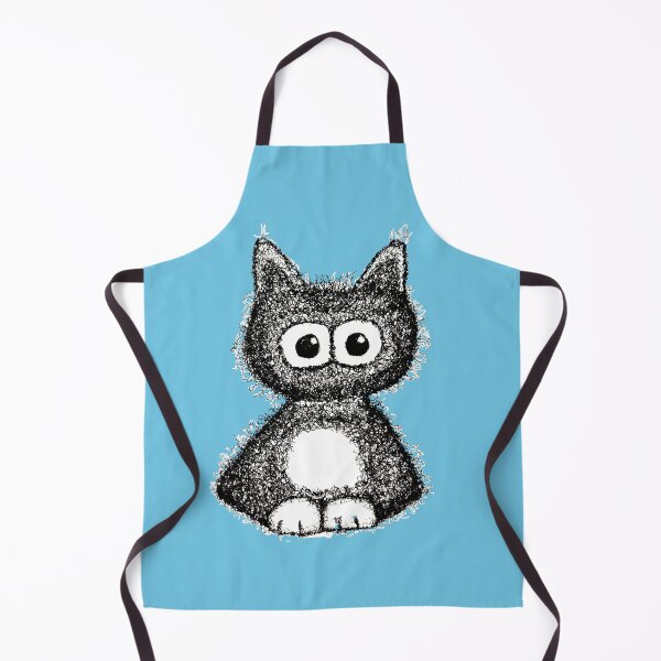 Item preview, Black Whimsical Black Cat with Cute Eyes designed and sold by The Quaint and Quirky.