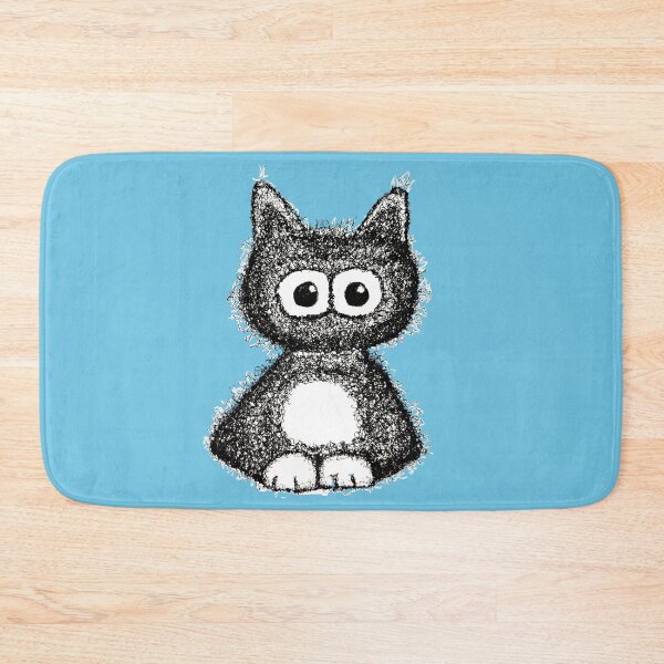 Item preview, Black Whimsical Black Cat with Cute Eyes designed and sold by The Quaint and Quirky.