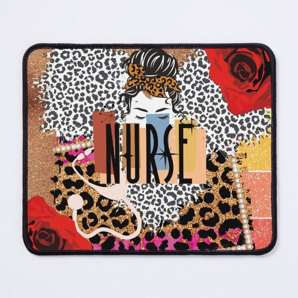 Item preview, Nurse Life Messy Bun, Leopard Glitter Nurse designed and sold by calalassy.