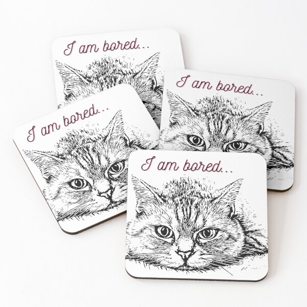 Item preview, Cat - I am bored... print designed and sold by Jaruart.