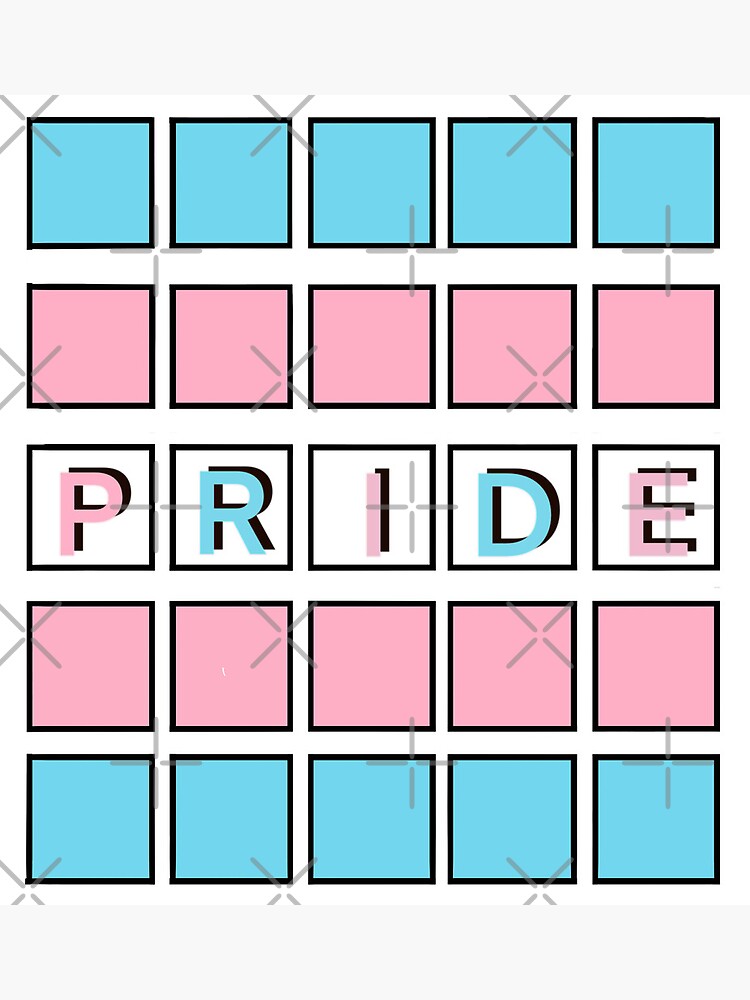 Trans Pride Wordle Squares Poster For Sale By Aak Art Redbubble 8503