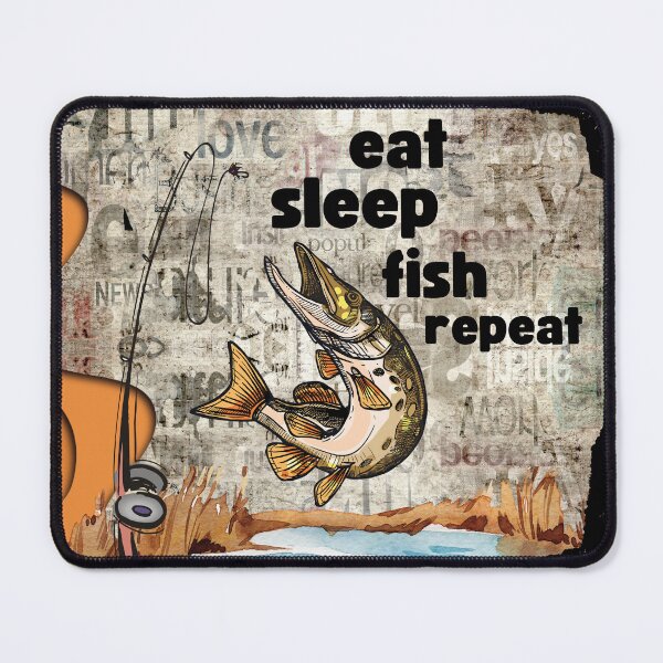 Item preview, Eat Sleep Fish Repeat designed and sold by calalassy.
