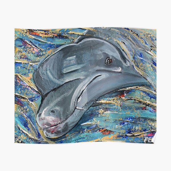  dusty the dolphin poster for sale by pennynolanart redbubble