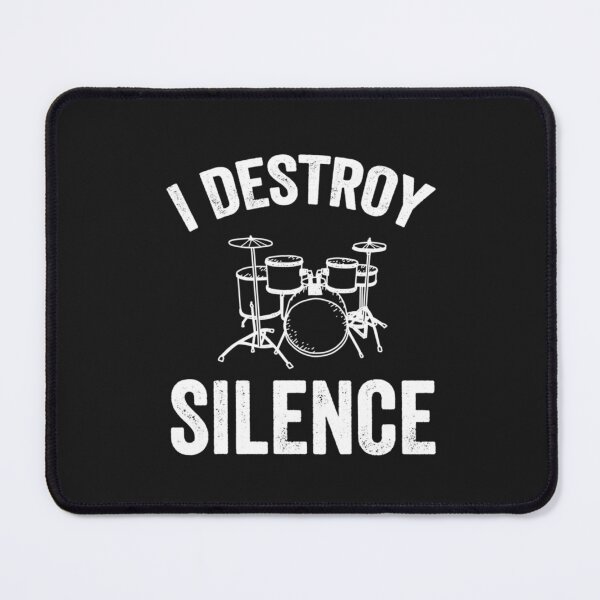 Item preview, I destroy silence - drummer gift Essential T-Shirt designed and sold by AlbrechtJakob.