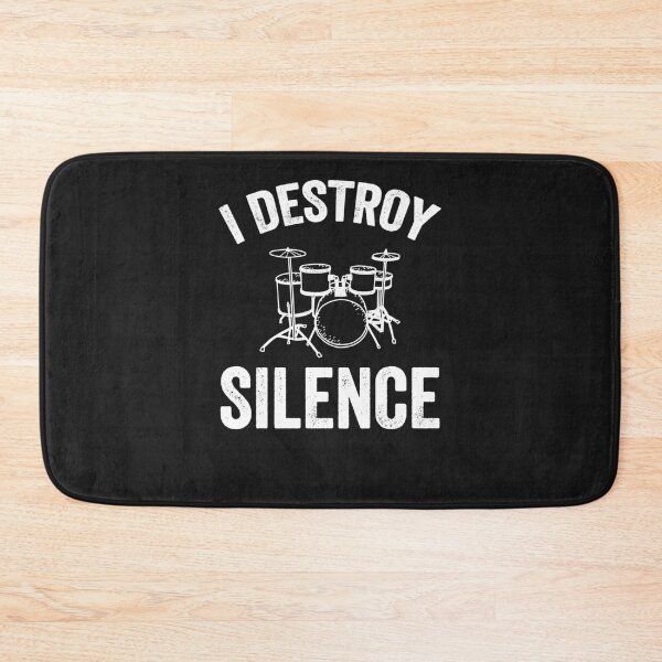 Item preview, I destroy silence - drummer gift Essential T-Shirt designed and sold by AlbrechtJakob.