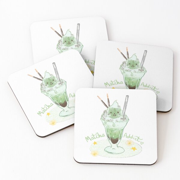 Item preview, Matcha Addict Latte cat designed and sold by Twildette.