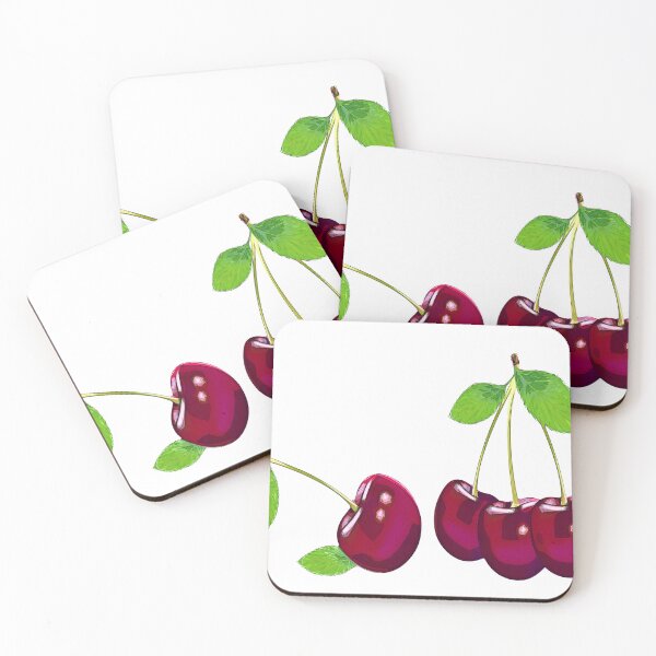 Item preview, Four red cherries color print designed and sold by artdragongift 15.