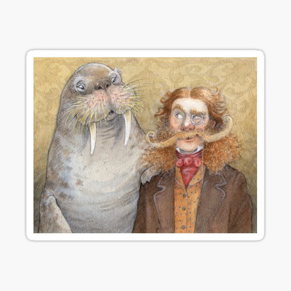 Item preview, Walrus and Friend - Wacky Whiskers designed and sold by Petra’s Shop.