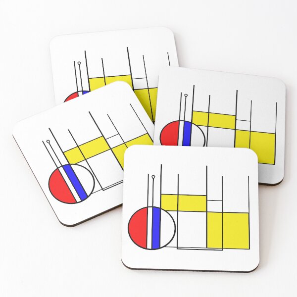 Item preview, Modern Lines and Colors - Red Blue Yellow Black White Geometric designed and sold by CanisPicta.