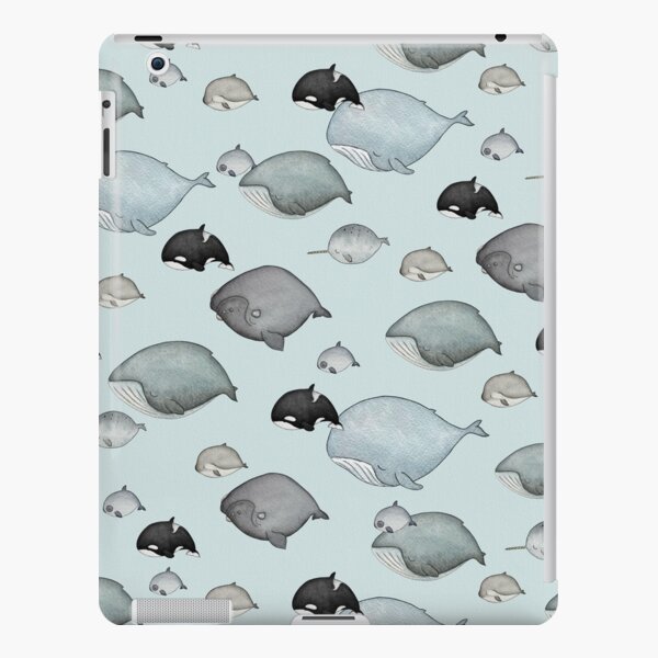 Sleepy whales in blue iPad Snap Case