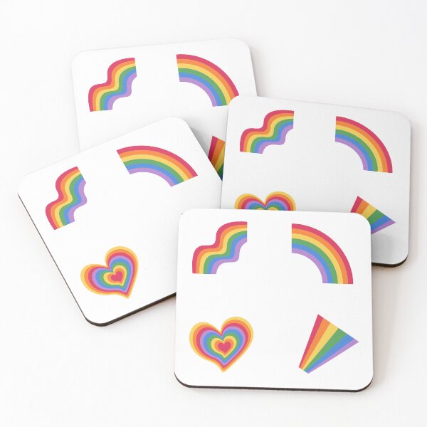 Item preview, Rainbow Sticker Pack - Four Rainbows - Bundle - Pride Month designed and sold by Inspirationmotivation.