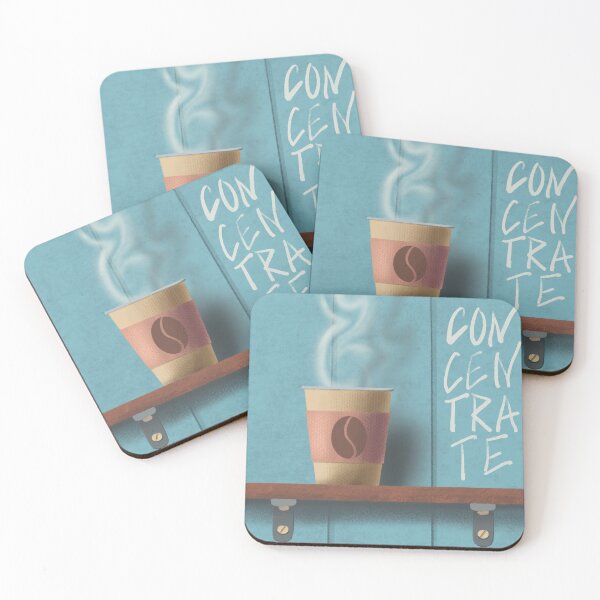 Item preview, CONCENTRATE the coffeecup and the supportive word on the fence designed and sold by konoparte.
