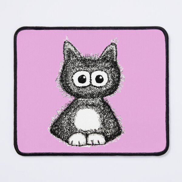 Item preview, Black Whimsical Black Cat with Large Eyes designed and sold by The Quaint and Quirky.