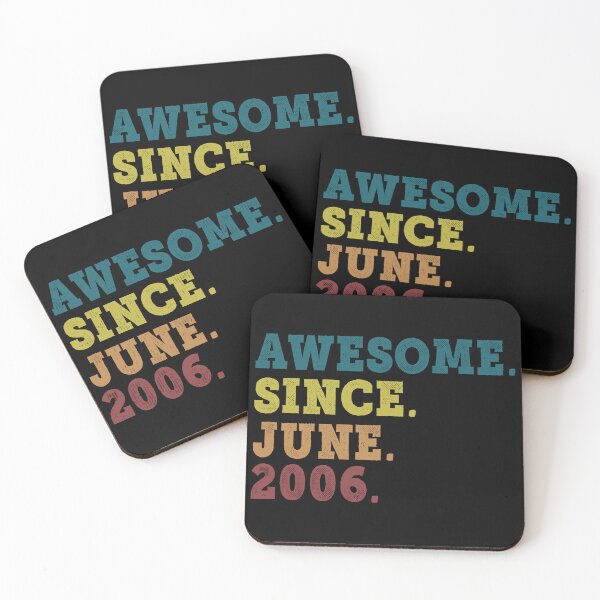 Item preview, Awesome Since June 2006 Retro Vintage 16th Birthday Gift designed and sold by designbychow.