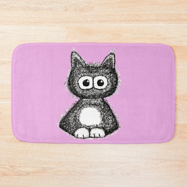 Item preview, Black Whimsical Black Cat with Large Eyes designed and sold by The Quaint and Quirky.