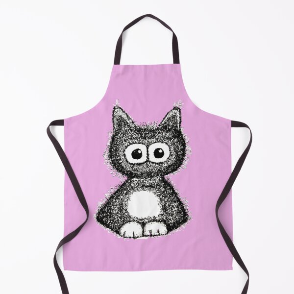Item preview, Black Whimsical Black Cat with Large Eyes designed and sold by The Quaint and Quirky.