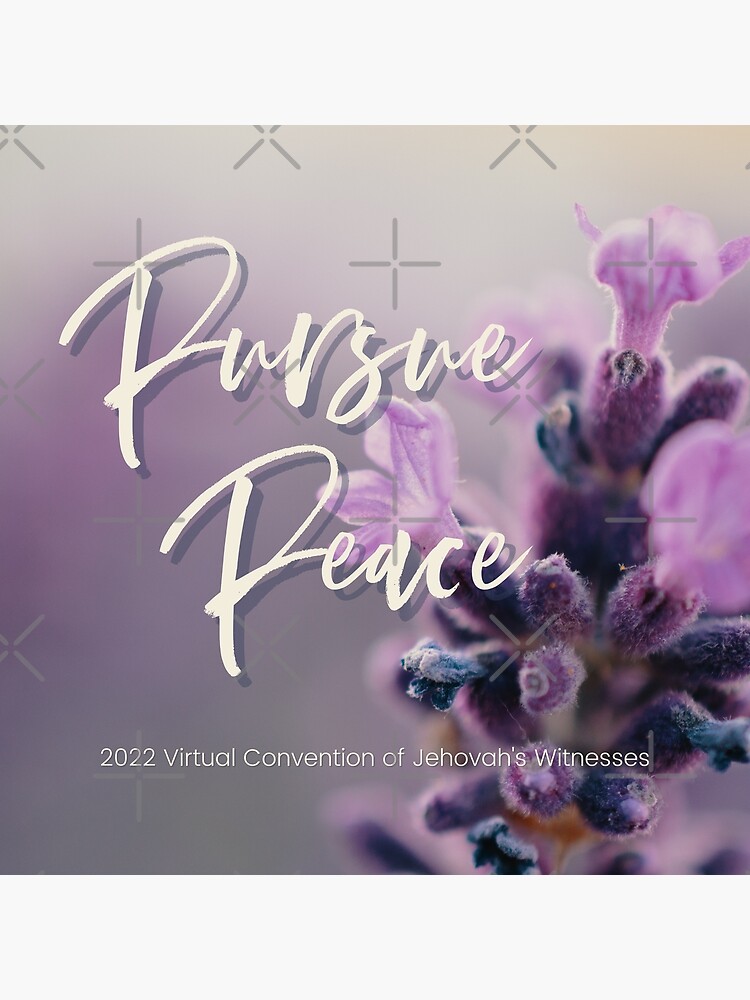 "Pursue Peace Regional Convention of Jehovah's Witnesses 2022 Purple Flower" Poster for