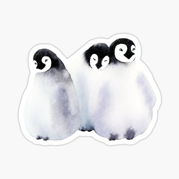 Fluffy Penguins - Baby Animals Sticker