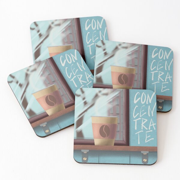 Item preview, CONCENTRATE the coffeecup and the supportive word on the fence designed and sold by konoparte.