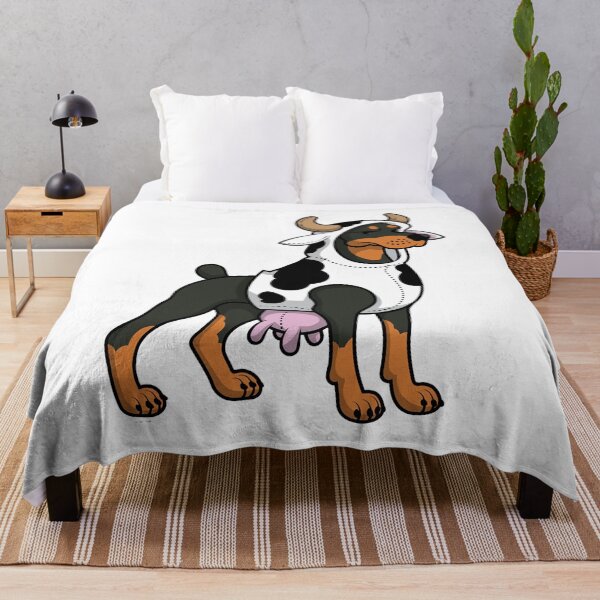 Item preview, dog wearing cow designed and sold by Shope2shope.