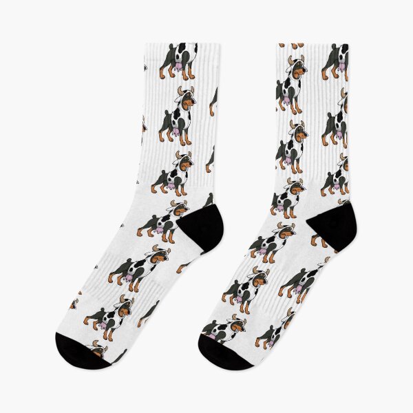Item preview, dog wearing cow designed and sold by Shope2shope.