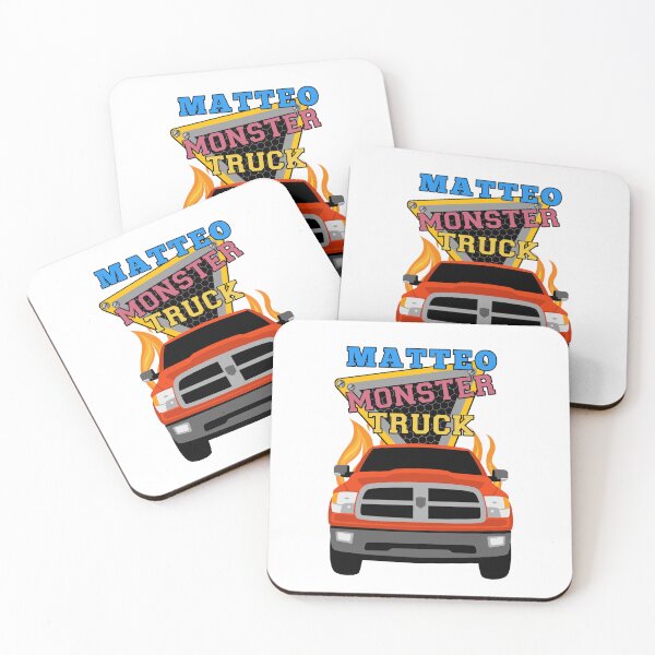 Item preview, Matteo name with monster truck designed and sold by VINOSILVER.