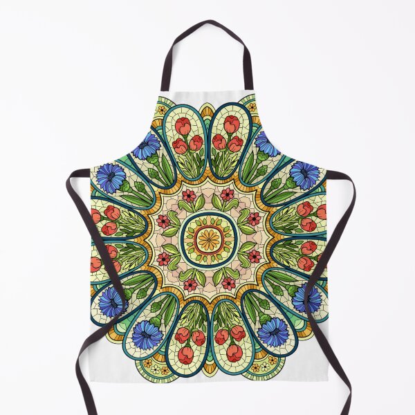 Item preview, Floral Stained Glass Window Mandala designed and sold by Slh69.