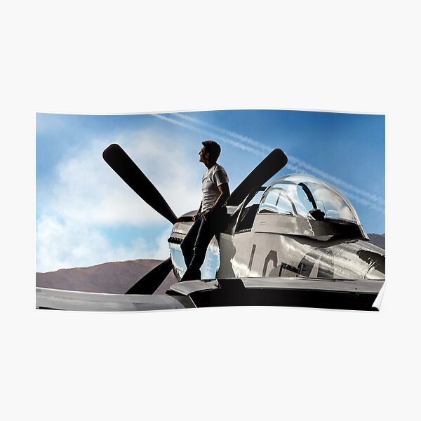 Top Gun Maverick: P-51 Mustang Tom Cruise Poster