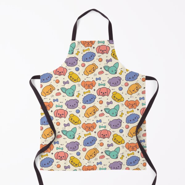 Item preview, Kawaii Dog Heads Doodle Pattern designed and sold by sunburstdesigns.