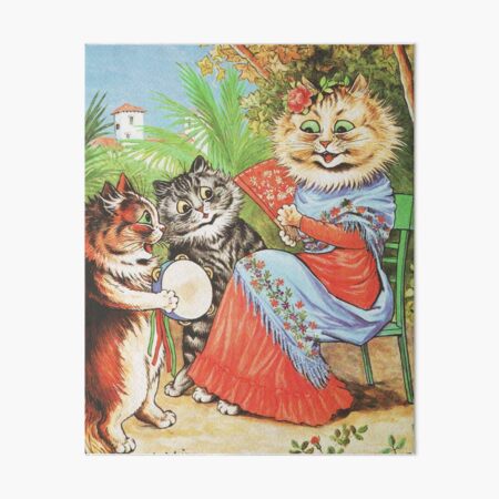 Mom With Three Cats Louis Wain Art Board Print for Sale by joycesparks28