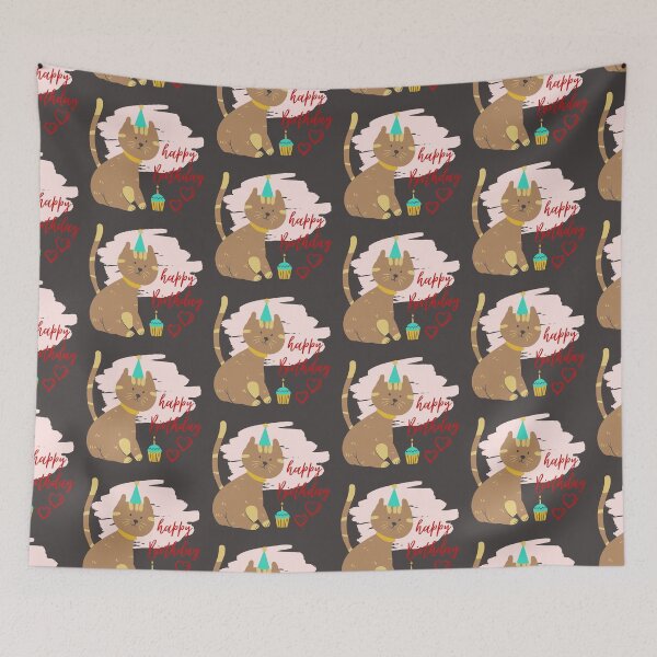 Item preview, Cat happy birthday designed and sold by EMIPRINCESS.