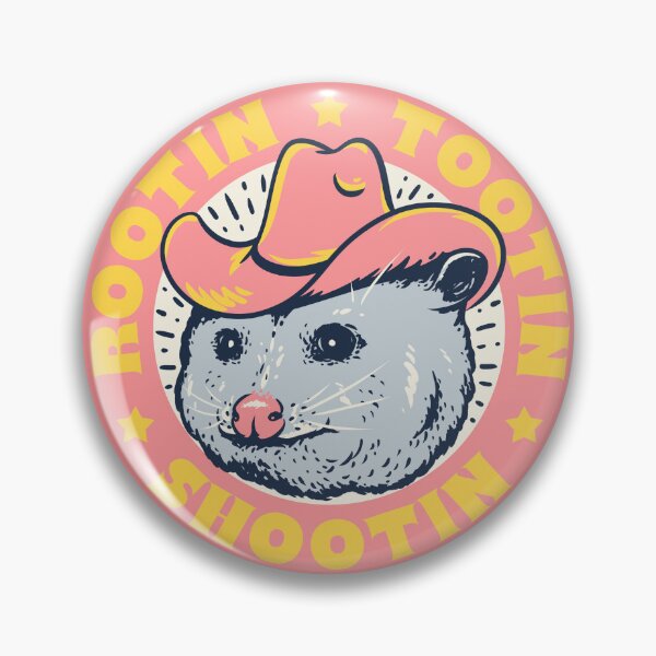 Item preview, Rootin Tootin Shootin | Possum Cowboy Advice | Space Cowgirl Country Style | Possum Pet Mat Bandana Opossum | Pink Frame designed and sold by Any Color Designs.