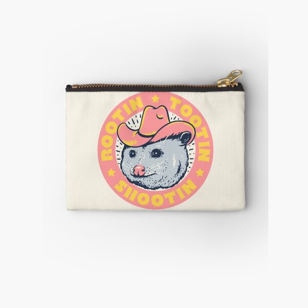 Item preview, Rootin Tootin Shootin | Possum Cowboy Advice | Space Cowgirl Country Style | Possum Pet Mat Bandana Opossum | Pink Frame designed and sold by Any Color Designs.