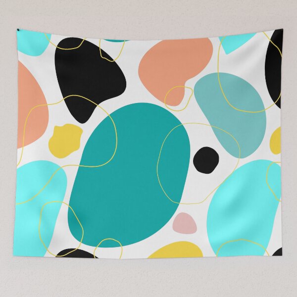 Item preview, Colorful modern abstract shapes pattern design designed and sold by GraphicDream.