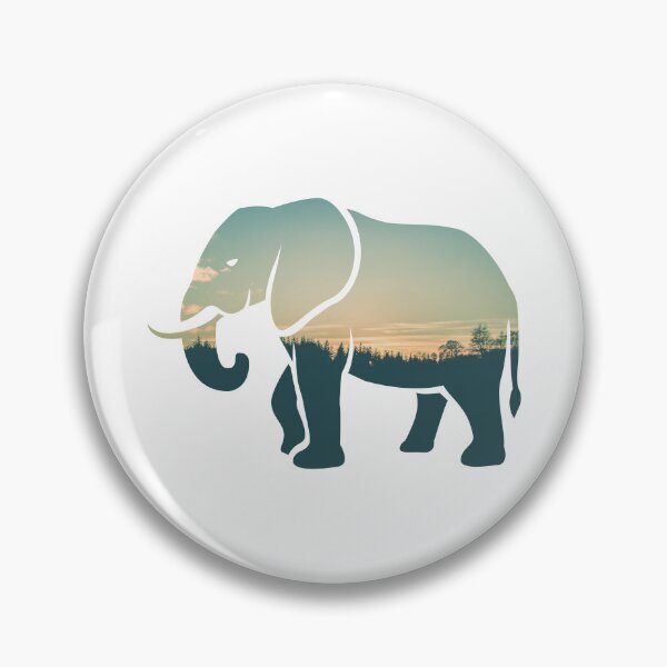 Item preview, Colorful Forest Trees Under Calm Sky Elephant | Cute Elephant designed and sold by BopleDesigns.