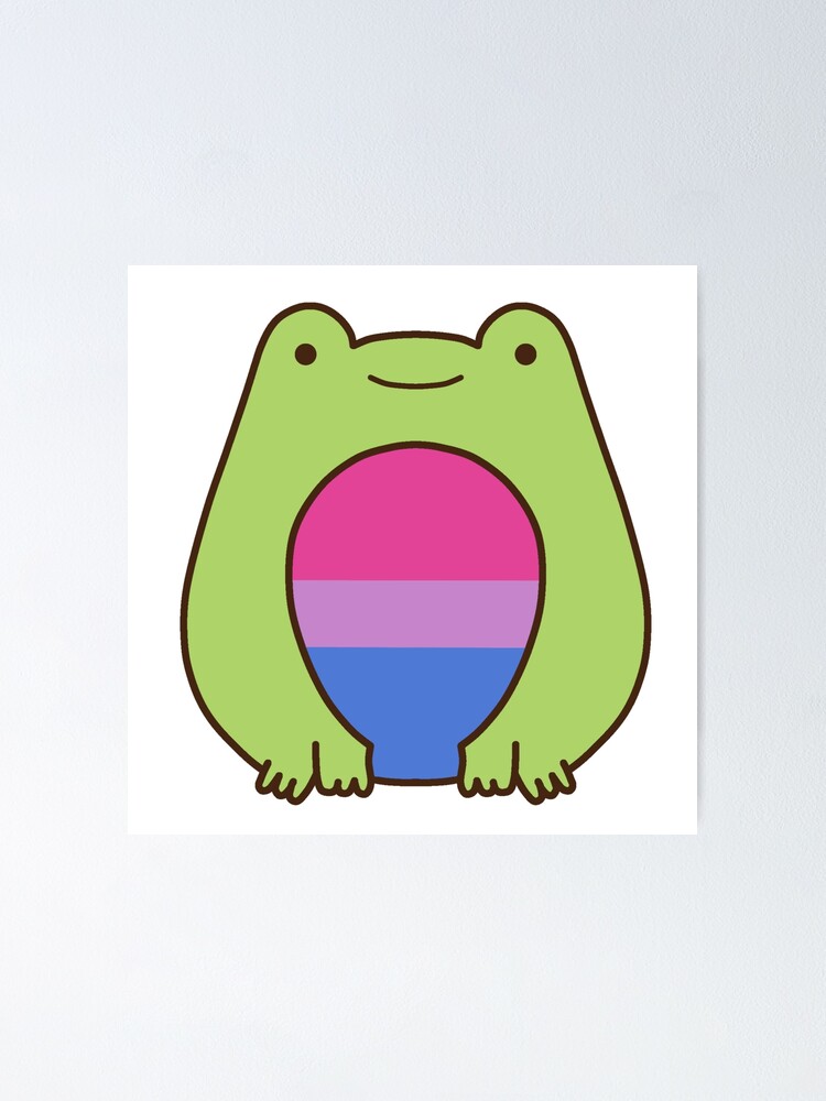 Bisexual Pride Flag Frog Poster For Sale By Frogsinthedale Redbubble