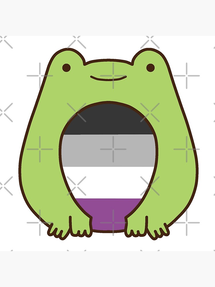 Asexual Pride Flag Frog Poster For Sale By Frogsinthedale Redbubble