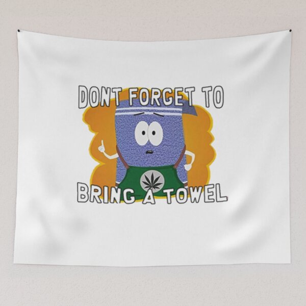 Artikelvorschau, Towelie Autocollant Vergessen Sie nicht, ein Handtuch mitzubringen entworfen und verkauft von BadgerDrew.