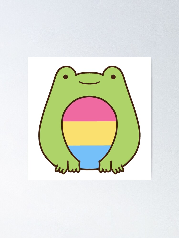 Pansexual Pride Flag Frog Poster For Sale By Frogsinthedale Redbubble