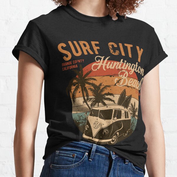 Pixels Los Angeles California Vintage Summer Sunset Women's T-Shirt by Megan Miller