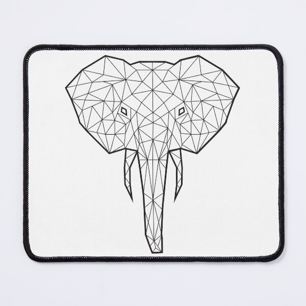 Item preview, Geometric low poly elephant designed and sold by TimeSkiff.