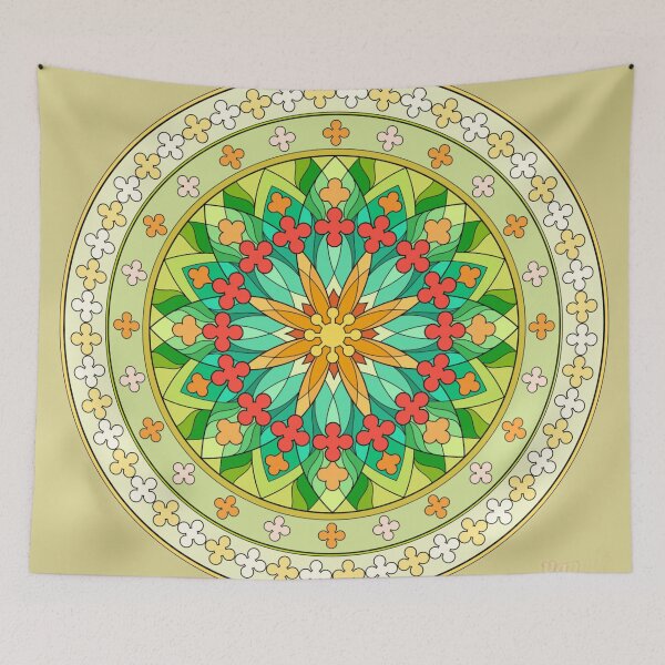 Item preview, Mandala lámina quattro amarilla, verde y naranja designed and sold by Slh69.