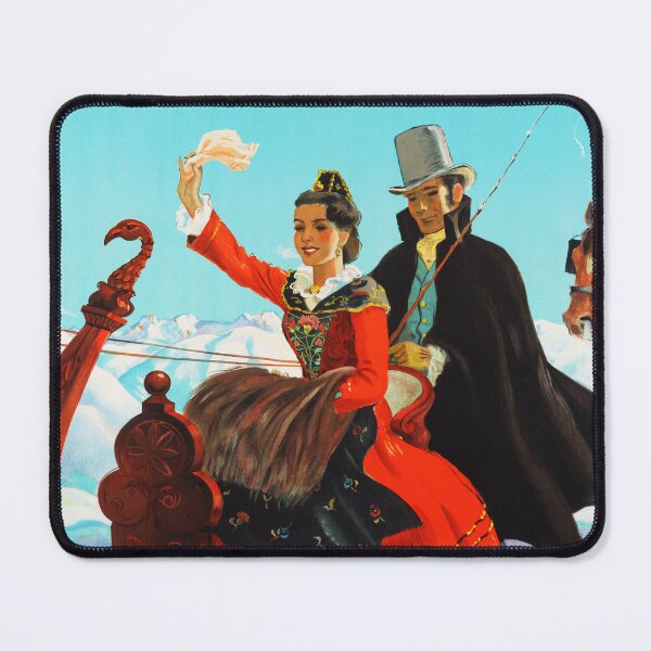 Item preview, ST. MORITZ SWITZERLAND Winter Sports 1944 Hugo Laubi Vintage Travel Poster designed and sold by retroposters.