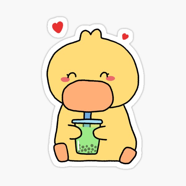 Boba Duck Sticker