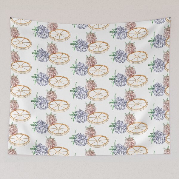 Item preview, berries blackberry raspberry and orange designed and sold by Zhanna Lenivaya.