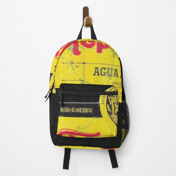 Topo Chico Yellow Mini-Backpack with Front Zip Pocket Topo Chico Faux Leather Yellow Mini Backpack Embossed Logo  main image 4