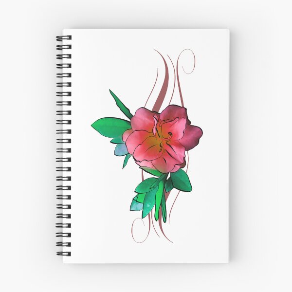 Item preview, Tea Time - Red flower, vibrant leaves, and scroll-work designed and sold by SketchViews.