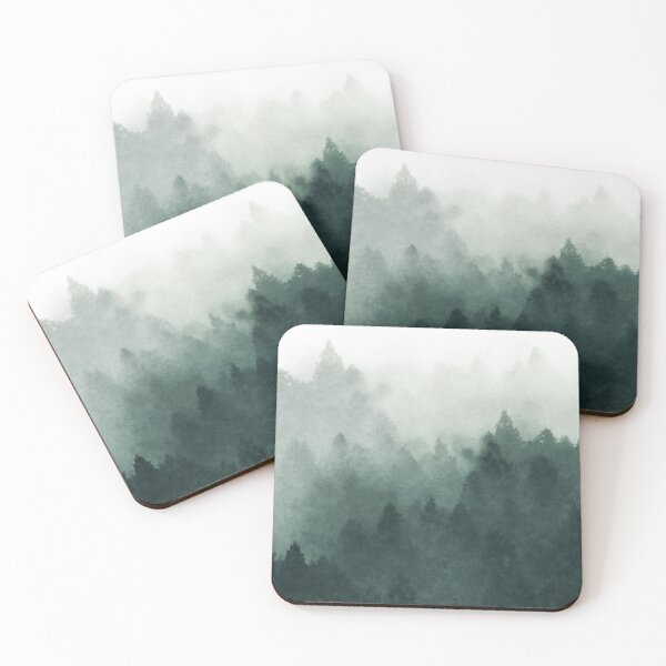 Item preview, Misty Forest Drawing, Dark Green Misty forest, Misty Green Forest Aesthetic, Foggy Misty Green Forest Aesthetic designed and sold by Paintcorner.