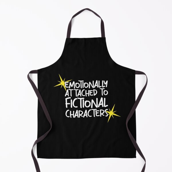 Item preview, emotionally attached to fictional characters | Funny Reading Quote with Goofy Handwritten Font and Stars designed and sold by SomeDesignThing.